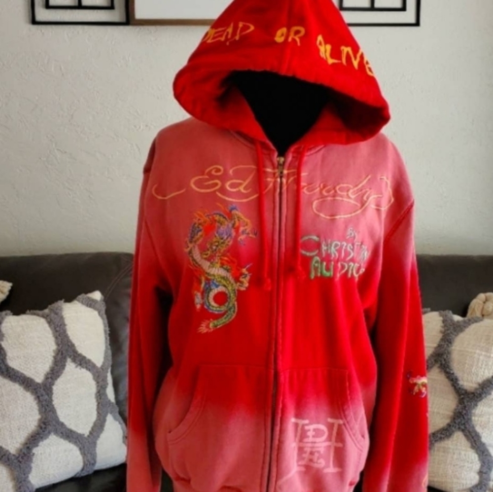 Red ED Hardy Hoodie